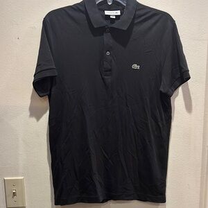 Lacoste Black Polo Shirt Classic Cotton Pique
